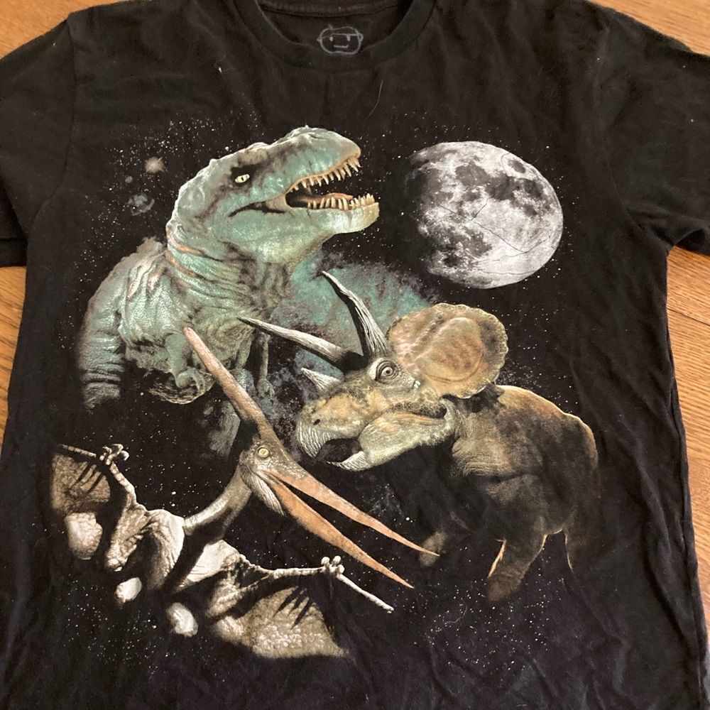 Dinosaur Outer Space Moon Tshirt